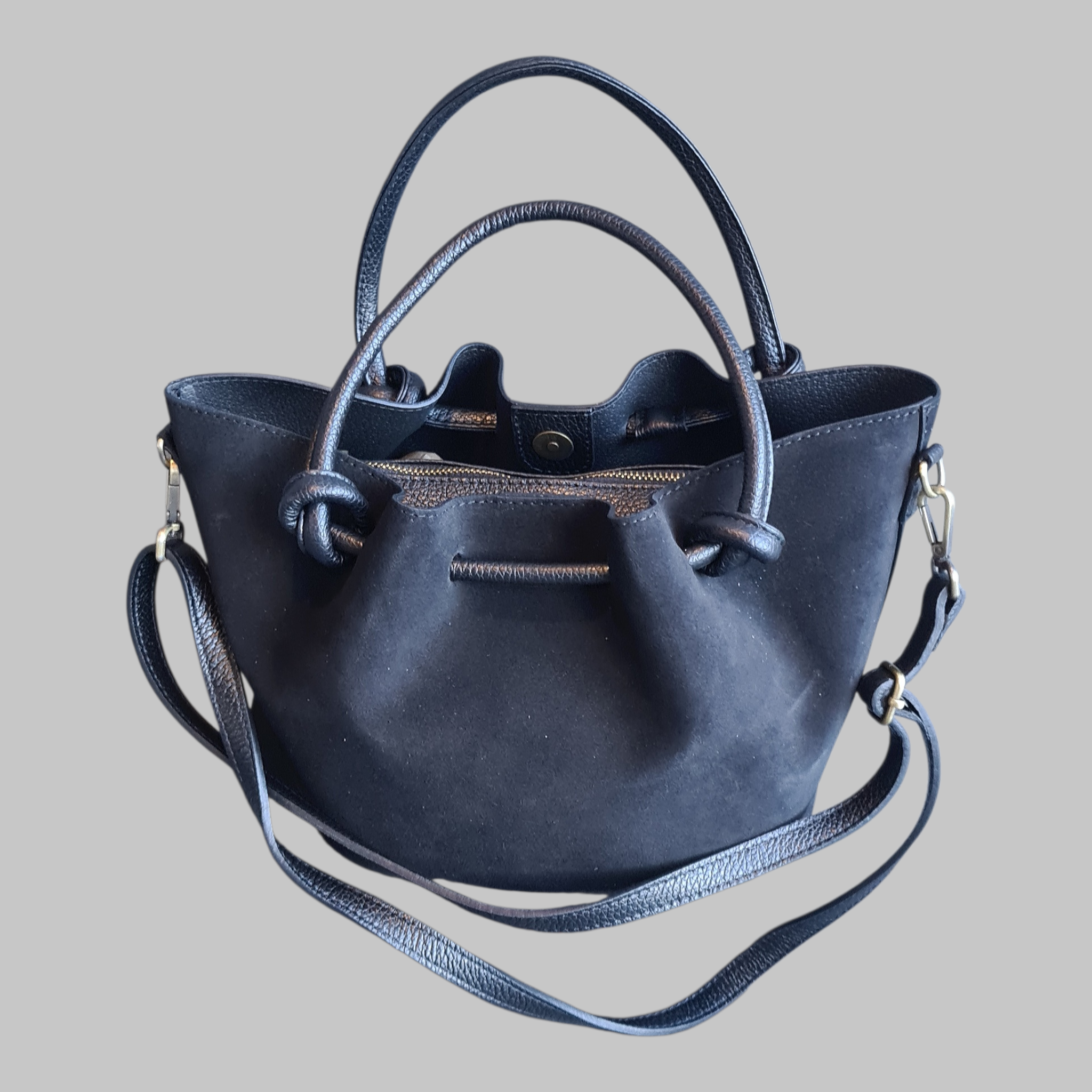 Barcelona Suede Premium Italian Leather Bag