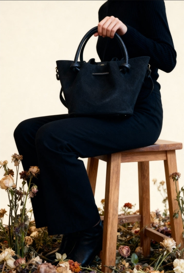 Barcelona Suede Premium Italian Leather Bag