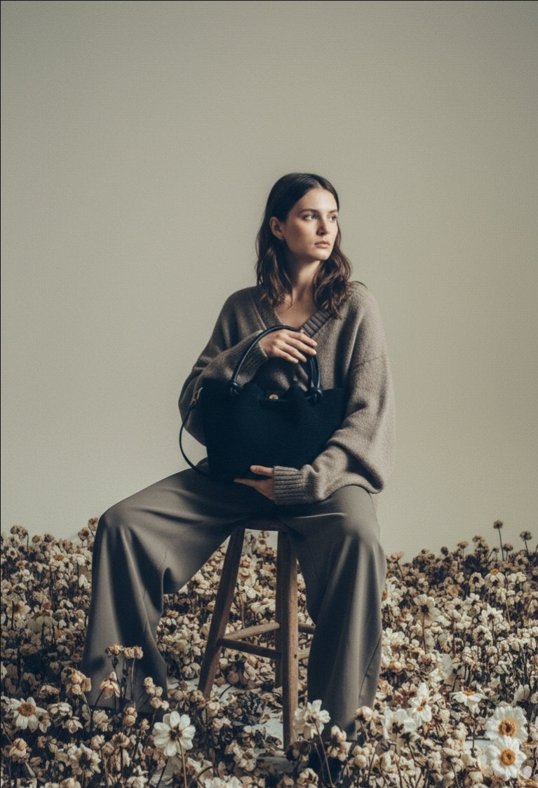 Barcelona Suede Premium Italian Leather Bag