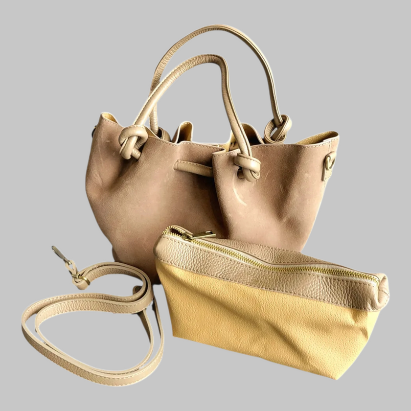 Barcelona Suede Premium Italian Leather Bag