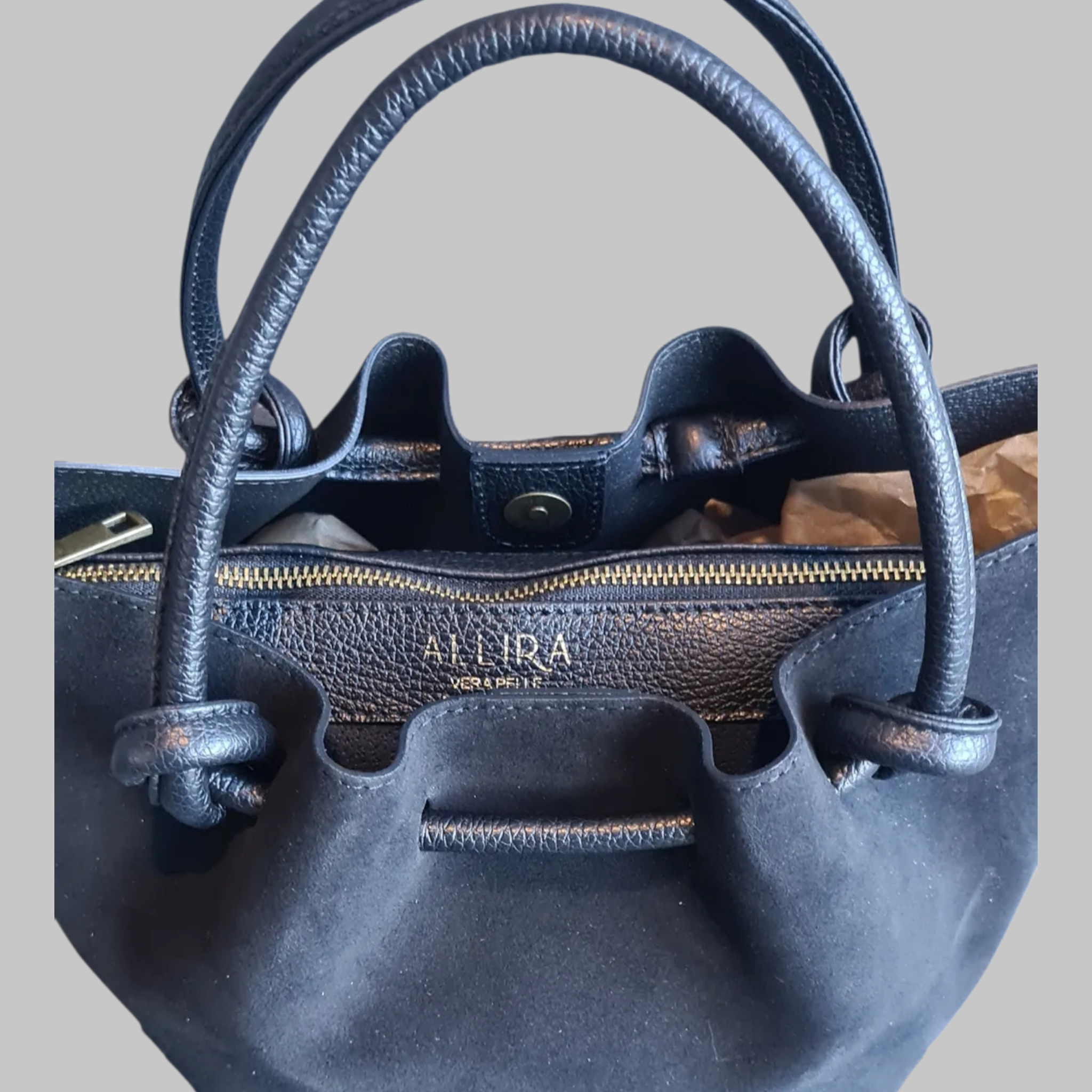 Barcelona Suede Premium Italian Leather Bag