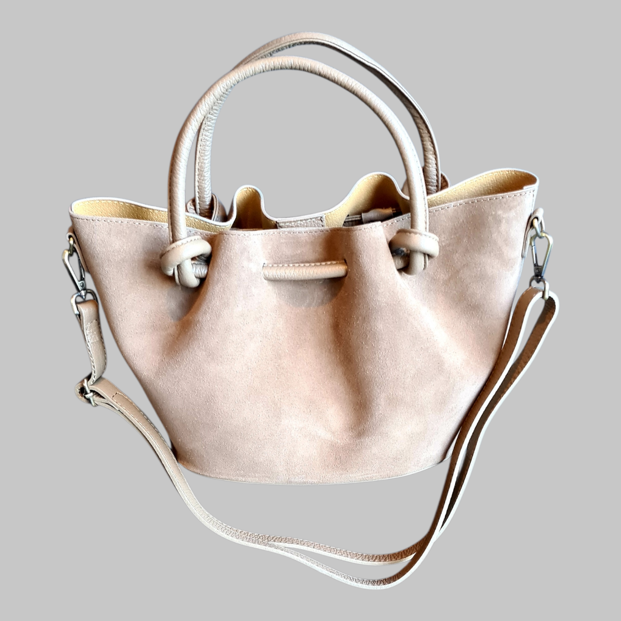 Barcelona Suede Premium Italian Leather Bag